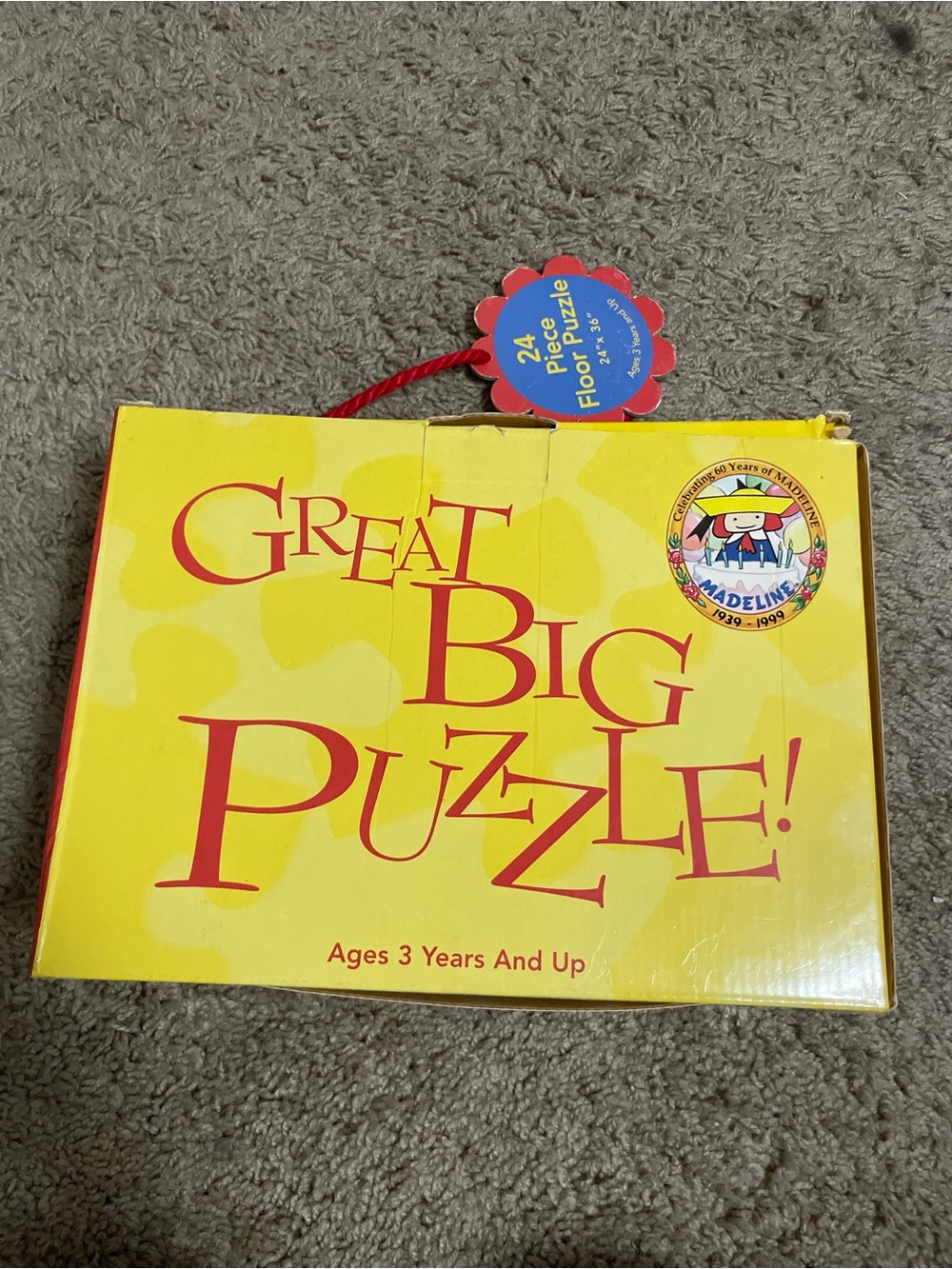 Vintage 1999 Mudpuppy Madeline Great Big Floor Puzzle 24 Piece Complete